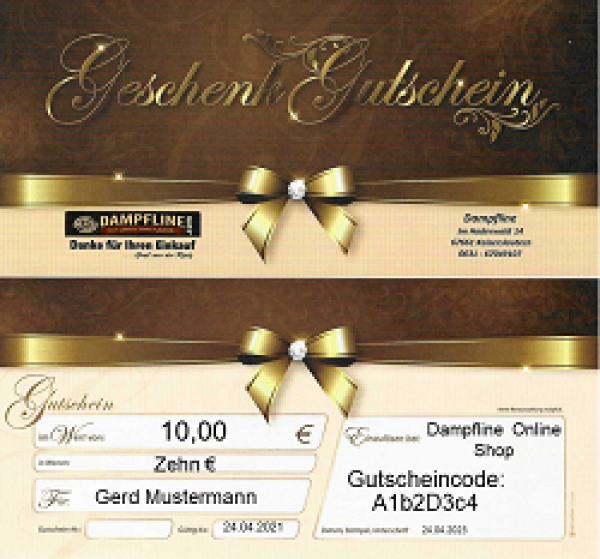 Geschenk Gutschein